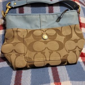 Blue / Khaki  Coach purse